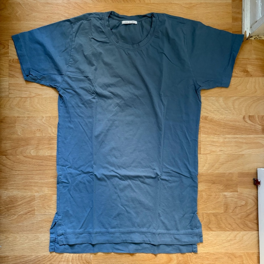 John Elliott Mercer Slate Blue Short Sleeve Crewneck Tee - Men’s L